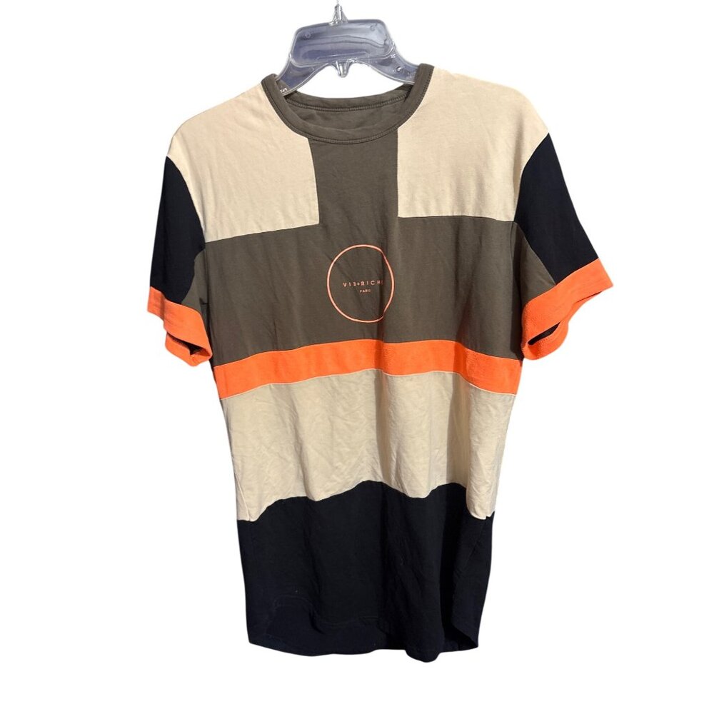 Vie+Riche Mens Color‎ Block T-Shirt M Multicolor Cotton Casual